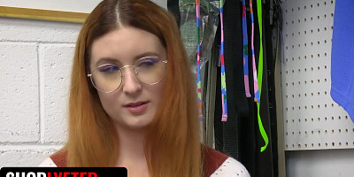 Redhead Nerd Babe Shoplifts From The Wrong Store And Officer Teaches Her A Lesson