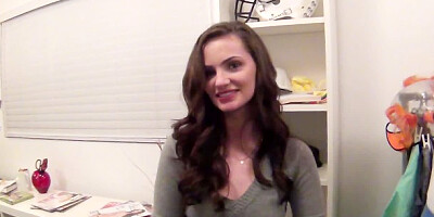 Flirtatious Lily's brunette video