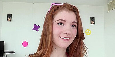 Young Redhead Pussy Plowed With Big Cock