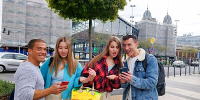 Naughty Amalia Davis and Sofi Noir at curvy clip