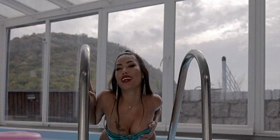 Original movie showing a hot Asian babe takign dick