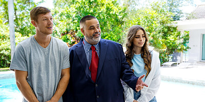 Cougar teaches stepdaughter how to suck dick like a slut