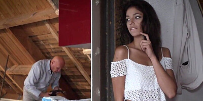 Panty sniffer looks through her stuff and fucks her too