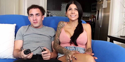 Couple of cocksuckers work all over his lucky boner