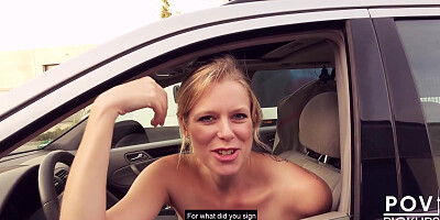 Claudia Bitch - Free Premium Video German Babe Drives Naked In Rush Hour To Fuck Date