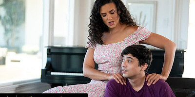 MOMMY'S BOY - Horny Busty MILF Penny Barber Hard Rough Rides Stepson's Big Dick After Scolding Him