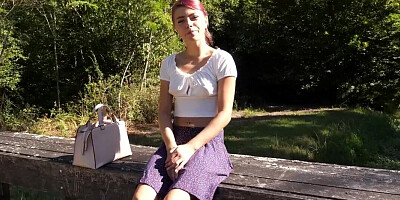 Thin girl wants to be casted in a porn movie and she is ASSERTIVE