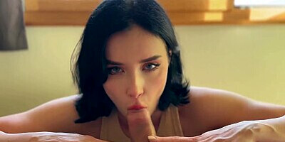 Juicy Blowjob and Passionate Fucking with Busty Brunette's Hairy Pussy