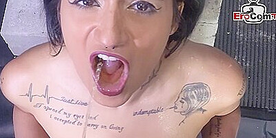 German Submissive Skinny Model Get Anal And Piss