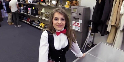 Kimmy Granger is dressed as a magician while sucking