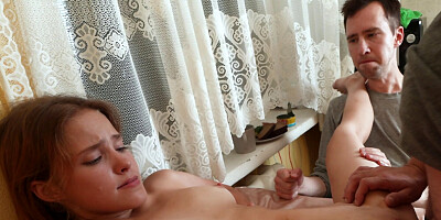 Cuckold is watching while a stepdad fucks his girlfriend