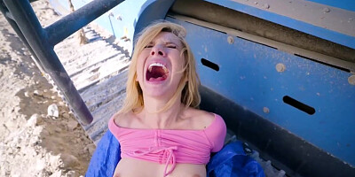 Seemingly pouty and tiny girl gets destroyed