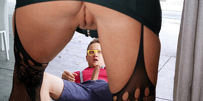 Tanned wife cheats on hubby with a younger male