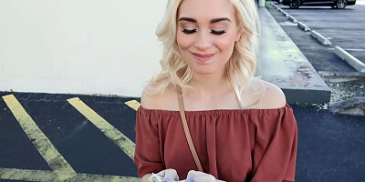 Bracefaced babe riding dick in public too