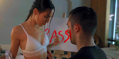 Sounds and visions in an art themed porn vid