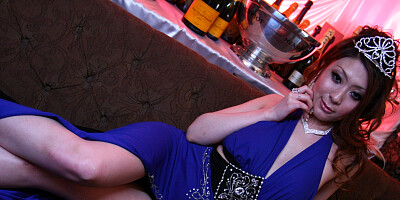 Bondage sex scene with Asian girl and two kinky guys