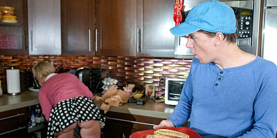 Energized soccer mom tries anal with nerdy stepson