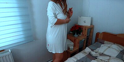 I was a guest, I jumped into bed. She wanted to have sex herself