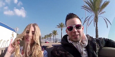 Shameless screwing in a public plce for a big booty blonde