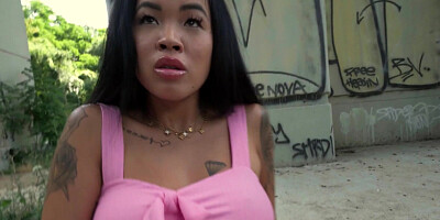 Asian slut Jade Mai gets fucked in public