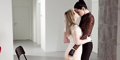 Cute college girl gets dominated by her kinky lesbian lover