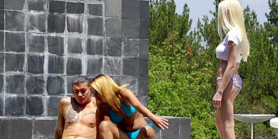 Baby Got Boobs - Inked Madison Scott doggy fucks outdoors