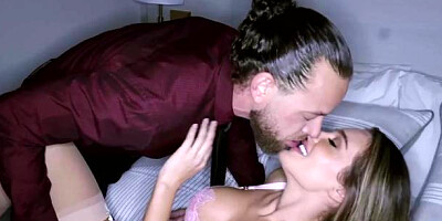 HotWifeXXX - Ella Reese beside Brad Newman cum on tits