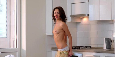 Nubiles: Shaved brunette Sonya Sweeney wishes nailed rough
