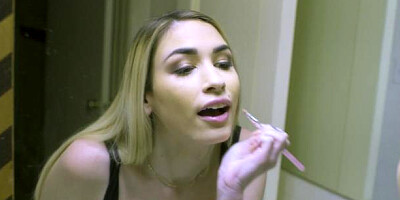 BLACKEDRAW: Blonde haired Delilah Day reverse cowgirl porn