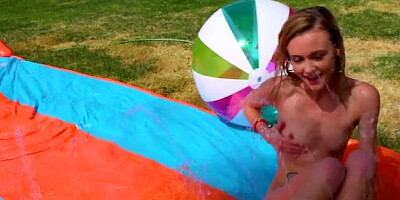 LUBED.com - Babe Kenzie Kai bikini squirting