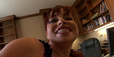 BigWetButts: Olga Cabaeva in thong demonstrates natural tits