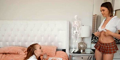 Hot & Mean: Madi Collins plus Anny Aurora ass fingering