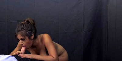 FuckingGlasses - Very cute Ella Knox orgasm during interview