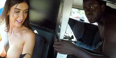 FemaleFakeTaxi - Bald Princess Jas interracial banging