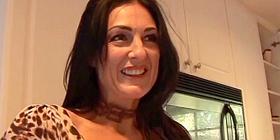 A Guy Pulls Out His Bbc And Cum All Over His Brunette Milf Lovers Ass