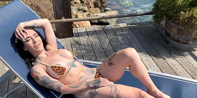 BJ Raw: Inked Misha Montana brunette getting facial sex tape