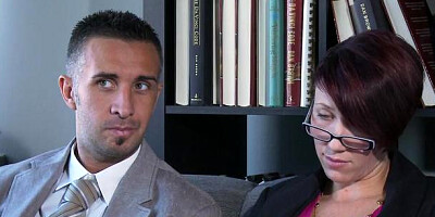 Big Tits at Work: Krissy Lynn cock sucking