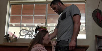 FamilyXXX - Danni Rivers with Damon Dice receiving facial