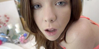 PetiteHDPorn: Bunnie Hughes in panties handjob in bath