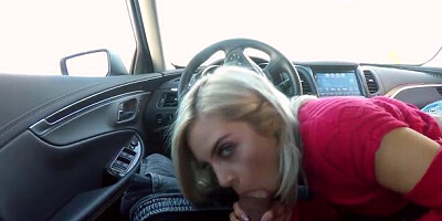 POVD - Allie Nicole sucking cock in a car