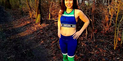 Jogging German woman is approached by a stranger for sex
