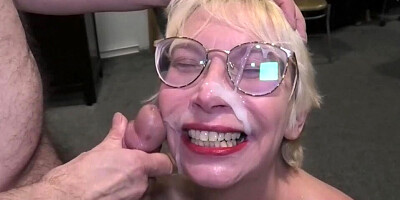 Mature big tit maid Barby Slut gets pounded doggy style and HUGE facial