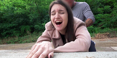 Easygoing brunette Alisa Horakova gets boned outdoors