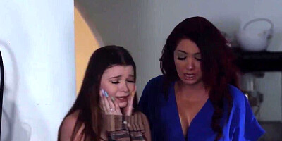 A man with a painted facefucking a busty whore