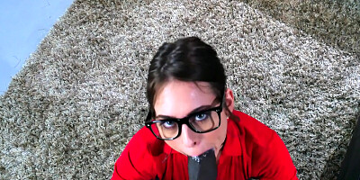 Babe Riley Reid works on patient's huge black cock