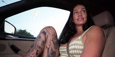 Public Agent Australian reality star MILF Hayley Vernon hardcore public doggystyle at side of road