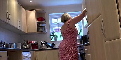 Aunt Judy's XXX - Your BBW Stepmom Star Sucks Your Cock in the Kitchen (POV Experience)