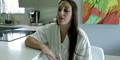 Big Tit Step Mom is Naked in the Kitchen and Wants Cock - Melanie Hicks