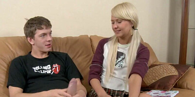 Thin blonde Amelie Pure fucked so good that she can barely move