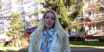 Blonde MILF gets a creampie from a big girthy cock